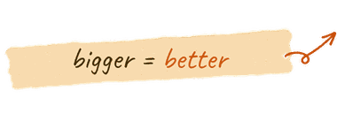 bigger = better